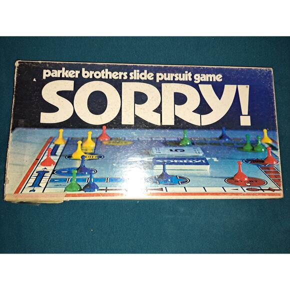 Vintage 1972 Sorry Parker Brothers Board Game Complete - Picture 1 of 7
